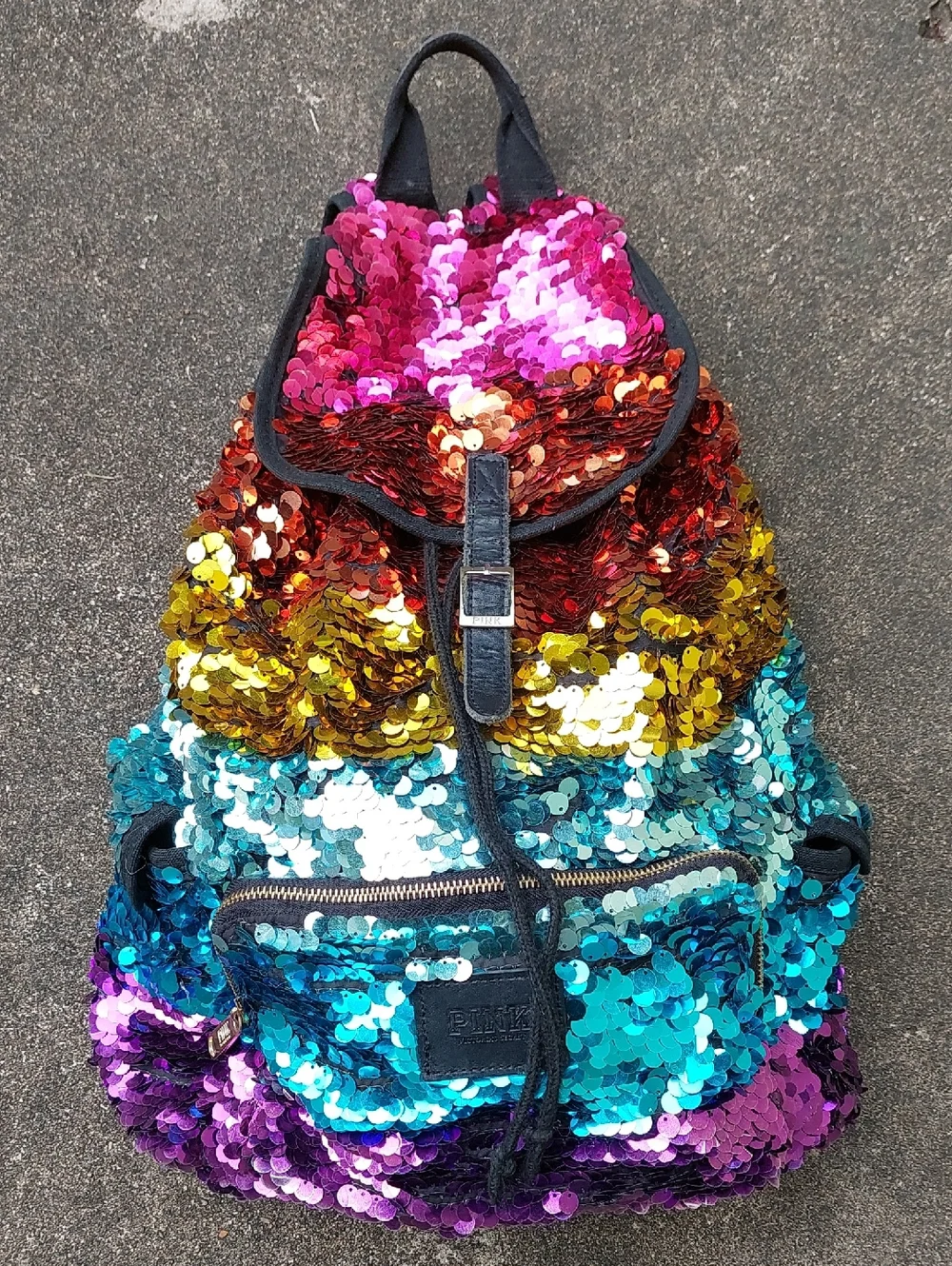 Victoria’s Secret PINK Rainbow Sequin Backpack